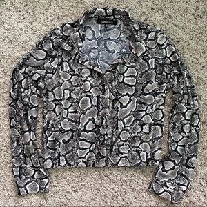 SWEET RAIN Snake Skin Blouse